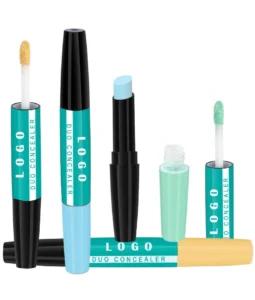 Custom Dual End Waterproof Concealer Stick & Liquid Concealer, Blemish Covering Non-Caking Transfer Resistant Long Wear Facial Makeup