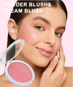 Custom Private Label No Logo 2 In 1 Cream Blush Palette, Highly Pigmented Long Lasting Natural Complexion Enhancing Facial Rouge