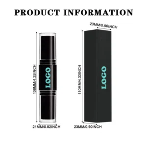 Private Label No Logo Customizable Dual End Waterproof Contour Highlight Blush Stick, Fine Glitter Nose Shadow Brightening Concealing Makeup
