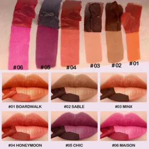 Custom Private Label No Logo Dual-ended Peel Off Matte Lip Gloss & Mirror Lip Oil, Long Wear Non-transfer Tinted Lip Makeup