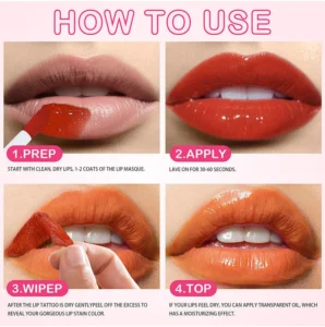 Custom Private Label No Logo Dual-ended Peel Off Matte Lip Gloss & Mirror Lip Oil, Long Wear Non-transfer Tinted Lip Makeup