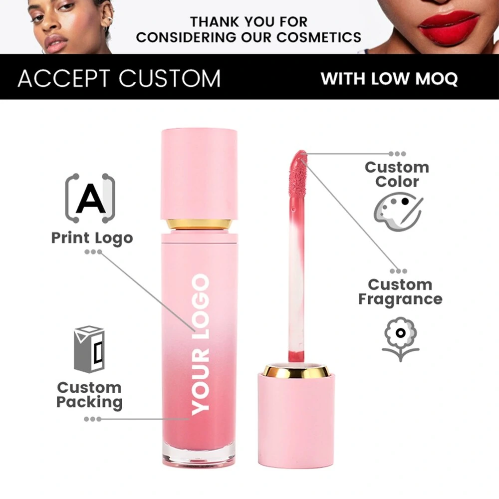 Custom DIY Private Label No Logo Mirror Glossy & Velvet Matte Dual Texture Hydrating Lip Gloss