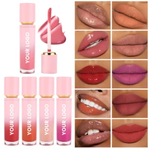 Custom DIY Private Label No Logo Mirror Glossy & Velvet Matte Dual Texture Hydrating Lip Gloss