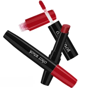 Custom Dual-ended Matte Non-transfer Liquid Lipstick, Long Lasting Cup Proof Fade Resistant Lip Gloss