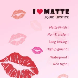 Custom Dual-ended Matte Non-transfer Liquid Lipstick, Long Lasting Cup Proof Fade Resistant Lip Gloss