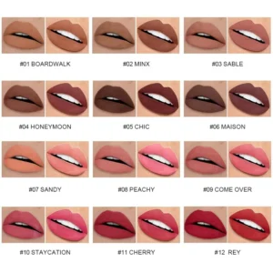 Custom Dual-ended Matte Non-transfer Liquid Lipstick, Long Lasting Cup Proof Fade Resistant Lip Gloss
