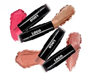 Custom Private Label No Logo Dual-ended Waterproof Blush Stick, Highly Pigmented 3D Facial Brightening Rouge Makeup