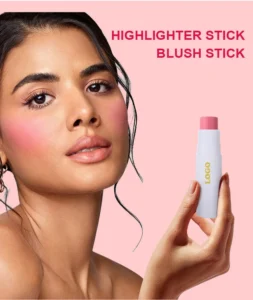 Custom Private Label No Logo Dual-ended Waterproof Blush Stick, Highly Pigmented 3D Facial Brightening Rouge Makeup