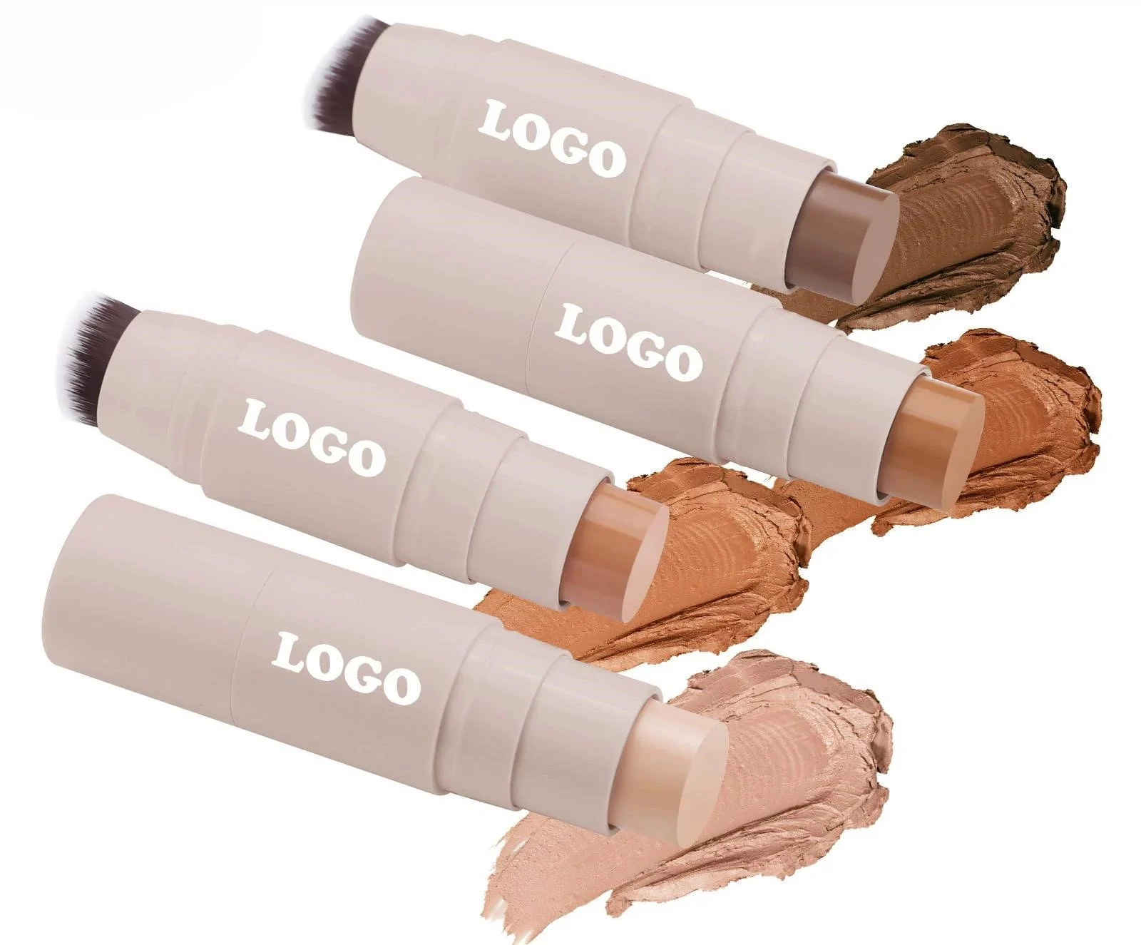 Custom Dual-ended Waterproof Matte Contour Highlight Stick, Nose Shadow Blemish Covering 3D Face Brightening Makeup