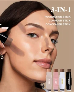 Custom Dual-ended Waterproof Matte Contour Highlight Stick, Nose Shadow Blemish Covering 3D Face Brightening Makeup