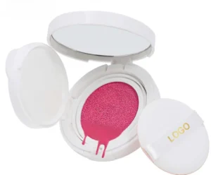Custom Private Label No Logo Matte Cushion Blush in Expanding Shade, Non-Caking Highly Pigmented Long-Lasting Natural Nude Makeup