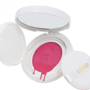 Custom Private Label No Logo Matte Cushion Blush in Expanding Shade, Non-Caking Highly Pigmented Long-Lasting Natural Nude Makeup