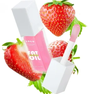 Custom Private Label No Logo Fruit Flavored Tinted & Clear Plumping Lip Oil, Hydrating Nourishing Dewy Dudu Lips Lip Gloss