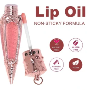 Custom Private Label No Logo Fruit Flavored Mirror Plumping Lip Oil, Hydrating Brightening Dewy Dudu Lips Nourishing Lip Gloss