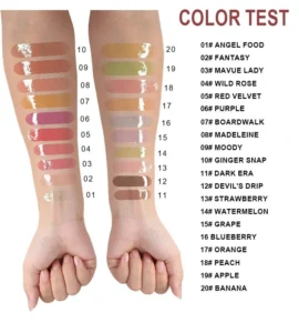 Custom Private Label No Logo Fruit Flavored Mirror Plumping Lip Oil, Hydrating Brightening Dewy Dudu Lips Nourishing Lip Gloss