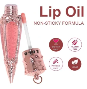 Custom Private Label No Logo Fruit-Flavored Mirror Plumping Lip Oil, Hydrating Brightening Dewy Dudu Lips Nourishing Lip Gloss
