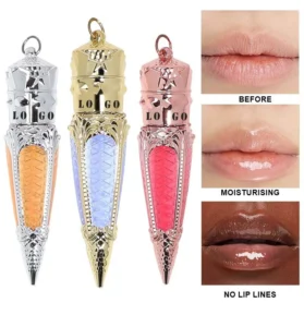 Custom Private Label No Logo Fruit-Flavored Mirror Plumping Lip Oil, Hydrating Brightening Dewy Dudu Lips Nourishing Lip Gloss
