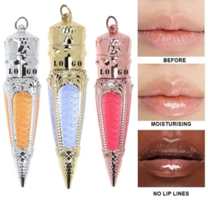 Custom Private Label No Logo Fruit-Flavored Mirror Plumping Lip Oil, Hydrating Brightening Dewy Dudu Lips Nourishing Lip Gloss