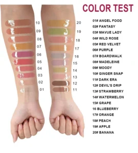Custom Private Label No Logo Fruit-Flavored Mirror Plumping Lip Oil, Hydrating Brightening Dewy Dudu Lips Nourishing Lip Gloss