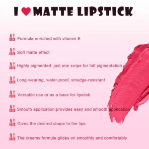 Custom 3 In 1 Matte Lipstick Hydrating Lip Gloss & Lip Liner Complete Long Wear Lip Makeup Kit