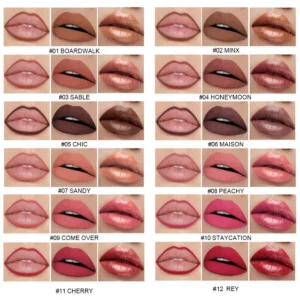 Custom 3 In 1 Matte Lipstick Hydrating Lip Gloss & Lip Liner Complete Long Wear Lip Makeup Kit