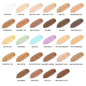 Custom Private Label No Logo Contour Concealer Cream Palette, Non-Caking Full Coverage Dark Circle Blemish Facial Correcting Makeup