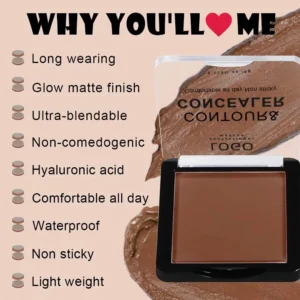 Custom Private Label No Logo Contour Concealer Cream Palette, Non-Caking Full Coverage Dark Circle Blemish Covering Makeup