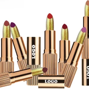 Custom Golden Matte Lipstick, 3D Natural Finish Non-transfer Long Lasting Cup Proof Lip Makeup