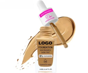 Custom Hydrating Liquid Foundation, Non-transfer Non-Caking Full Coverage Concealing Long Wear Skin-friendly Base Makeup