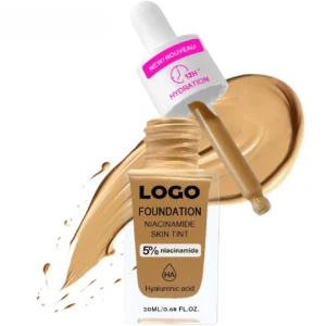 Custom Hydrating Liquid Foundation, Non-transfer Non-Caking Full Coverage Concealing Long Wear Skin-friendly Base Makeup