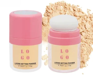 Custom Private Label No Logo Waterproof Oil-Control Matte Loose Setting Powder, Non-Caking Transfer-Resistant Long-Lasting Facial Finishing Makeup