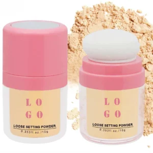 Custom Private Label No Logo Waterproof Oil-Control Matte Loose Setting Powder, Non-Caking Transfer-Resistant Long-Lasting Facial Finishing Makeup
