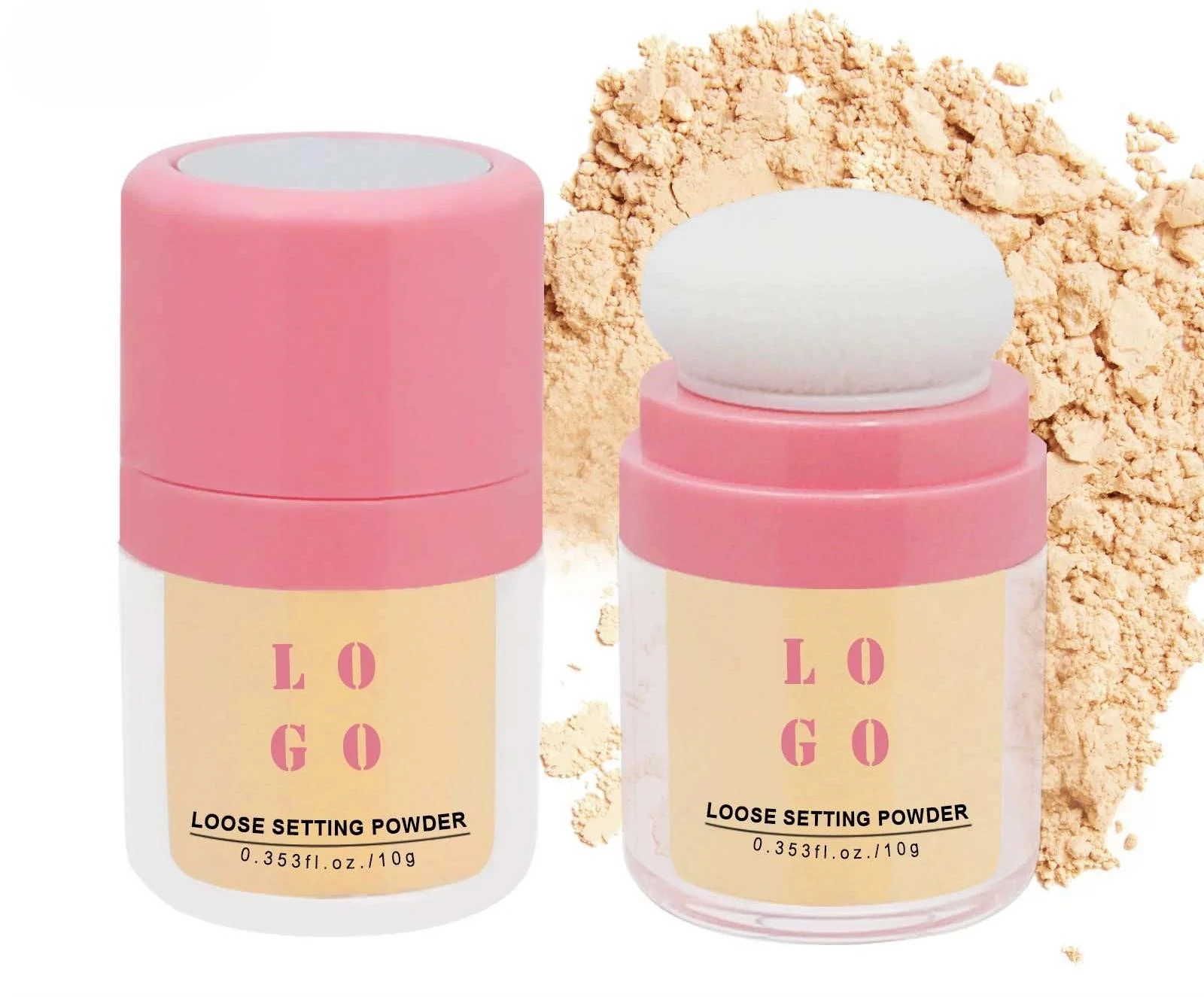 Custom Private Label No Logo Waterproof Oil-Control Matte Loose Setting Powder, Non-Caking Transfer-Resistant Long-Lasting Facial Finishing Makeup