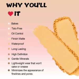 Custom Private Label No Logo Waterproof Oil-Control Matte Loose Setting Powder, Non-Caking Transfer-Resistant Long-Lasting Facial Finishing Makeup