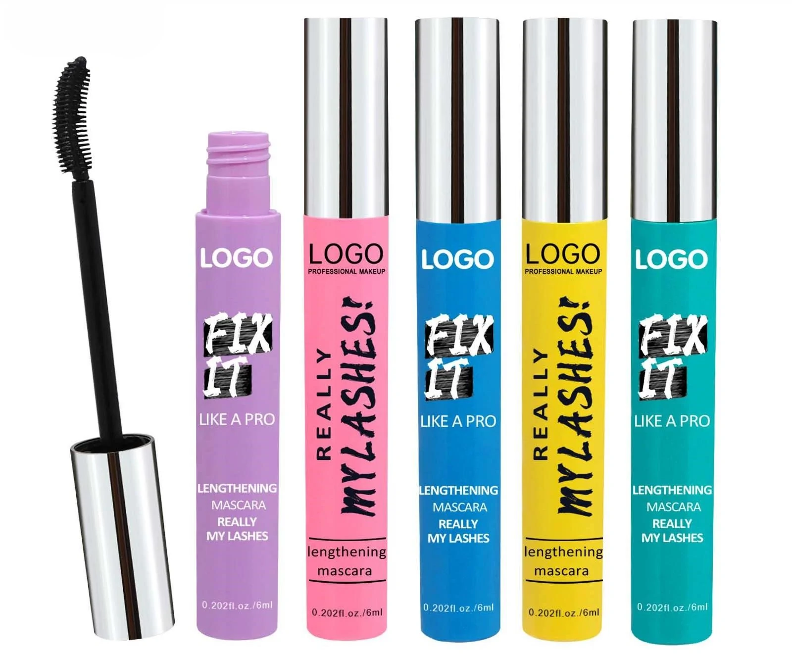 Custom Private Label No Logo Waterproof Smudge Resistant Mascara, Lengthening Curling Volumizing Long Wear Eyelash Makeup