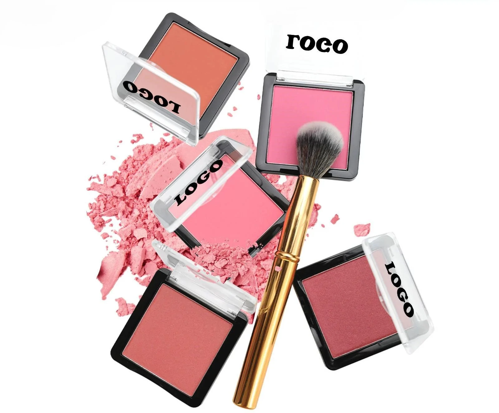 Custom Low-Saturation Matte Blush & Highlight Palette, Multi-Use Natural Nude Facial Rouge Sculpting Makeup