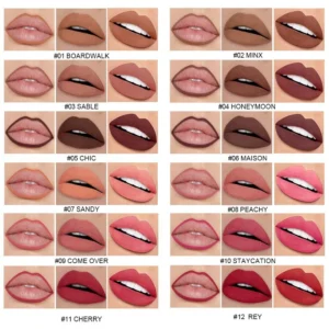Custom Matte Non-transfer Lipstick & Lip Liner Complete Long Wear Lip Makeup Set