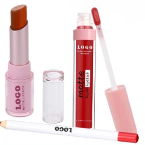 Custom Private Label No Logo Matte Non-transfer Lipstick & Lip Liner Lip Makeup Set