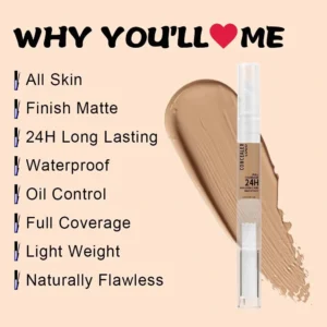 Private Label No Logo Custom Matte Liquid Concealer, Blemish Spot Tattoo Dark Circle Covering Non-Caking Long Wear Base Makeup