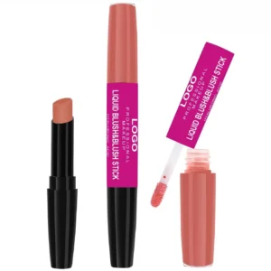 Custom 2 In 1 Dewy Liquid Blush & Cream Blush Stick, Multi-use Natural Nude Highly Pigmented Facial Rouge Makeup