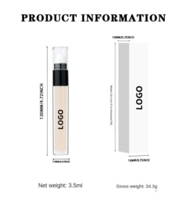Private Label No Logo Custom Matte Liquid Concealer, Blemish Spot Tattoo Dark Circle Covering Non-Caking Full Coverage Facial Makeup