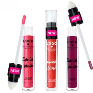 Private Label No Logo Custom Matte Shimmer Liquid Blush, Waterproof Fade Resistant Highly Pigmented Long Lasting Natural Facial Rouge