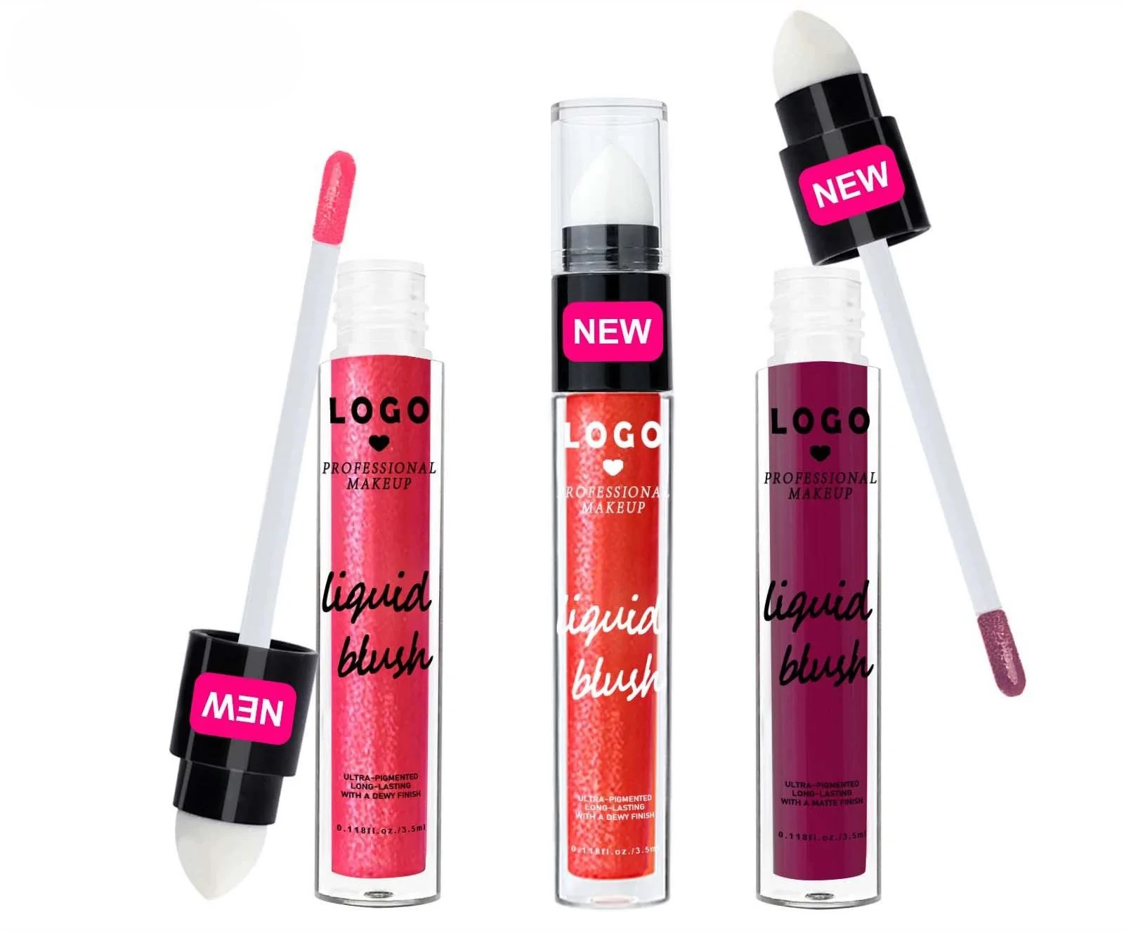 Private Label No Logo Custom Matte Shimmer Liquid Blush, Waterproof Fade Resistant Highly Pigmented Long Lasting Natural Facial Rouge