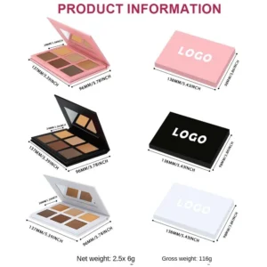 Custom Private Label No Logo Multi-shade Concealer Contour Palette, Dark Circle Tattoo Covering Non-Caking Full Coverage Facial Makeup