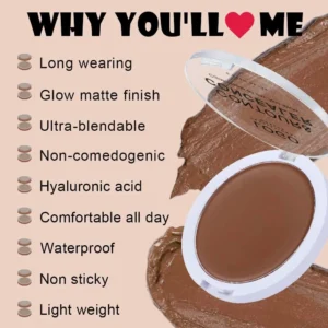 Custom Private Label No Logo Concealer Contour Palette, Dark Circle Covering Non-Caking Full Coverage Facial Correcting Makeup