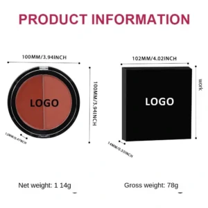 Custom Private Label No Logo 2 In 1 Multi-use Single Cream Blush, Highly Pigmented Long Wear Natural Nude Facial Rouge Makeup