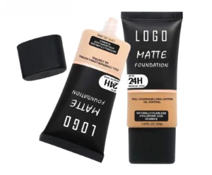 Private Label No Logo Custom Oil Control Matte Liquid Foundation for Oily Skin, Non-Caking Transfer Resistant Full Coverage Concealing Base Makeup