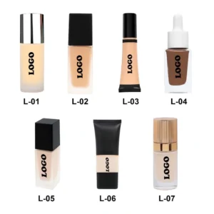 Private Label No Logo Custom Oil Control Matte Liquid Foundation for Oily Skin, Non-Caking Transfer Resistant Full Coverage Concealing Base Makeup