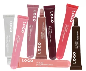 Custom Private Label No Logo Peptide Mirror Plumping Lip Gloss, Hydrating Moisturizing Dudu Lips Tinted Lip Oil