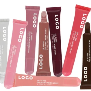 Custom Private Label No Logo Peptide Mirror Plumping Lip Gloss, Hydrating Moisturizing Dudu Lips Tinted Lip Oil
